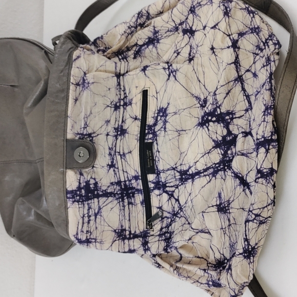 💥FINAL PRICE💥Dark Smokey Gray Leather Drawstring Crossbody Shoulder Bag. - Picture 12 of 14